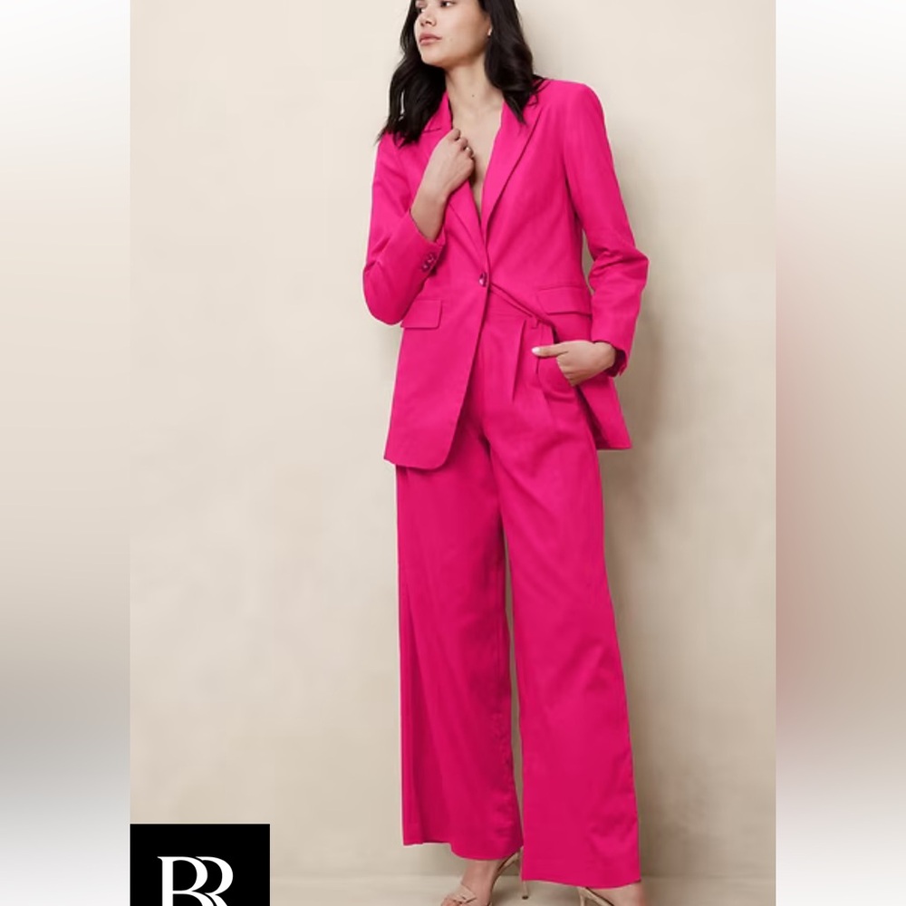 2-piece New Banana Republic Linen Fuscia Women's Pantsuit